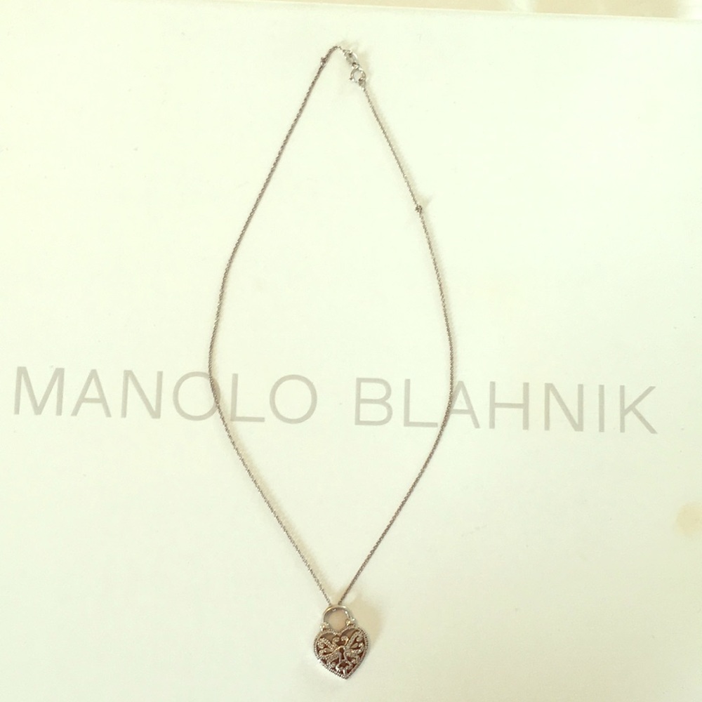 Sterling silver diamond heart locket